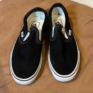 Black with white bottom vans